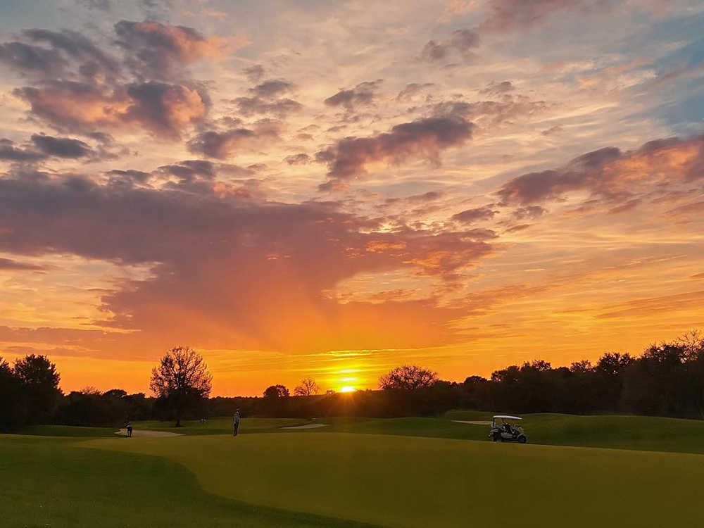 Golf Course at Sunset