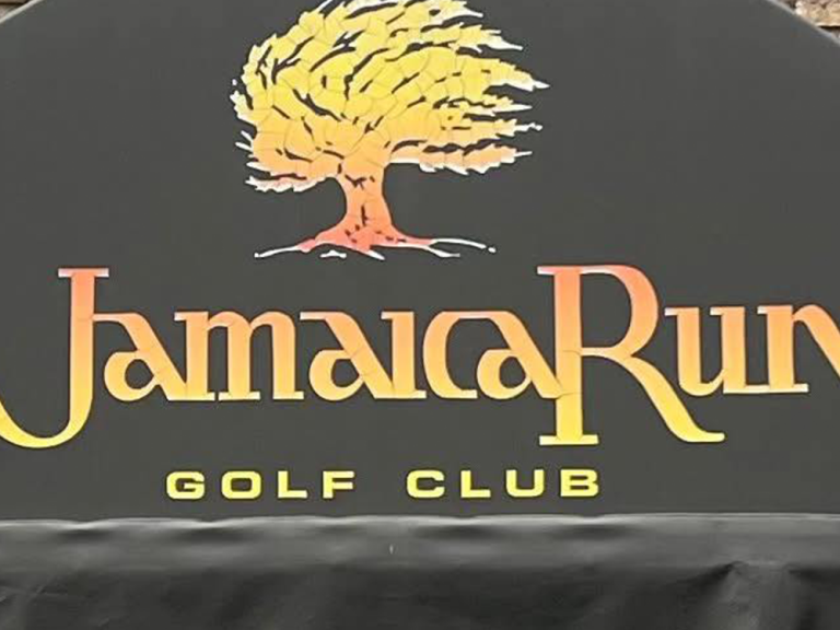 Awning on golf course clubhouse