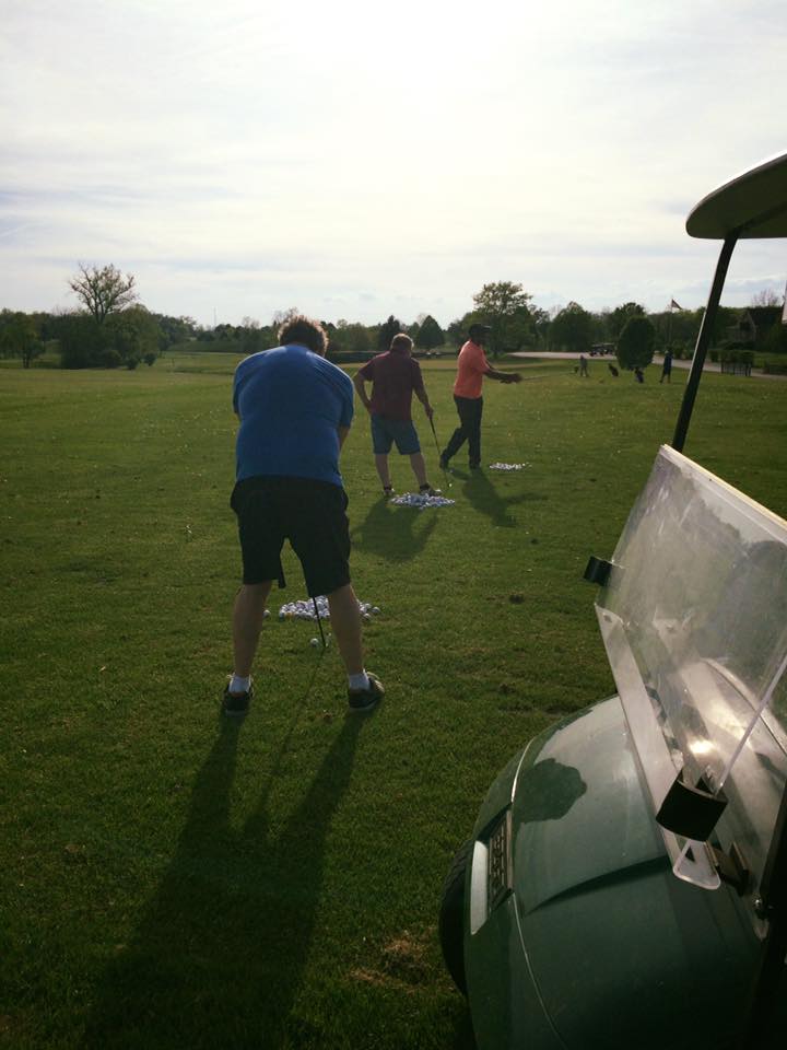 Golfers on Range
